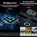 Miniatyrbilde 3 av 9: Bluetooth FM-sender Billader USB-C RGB svart