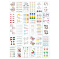 Miniatyrbilde 1 av 2: 30-pack midlertidig falske tatoveringer gnir farge flerfarget