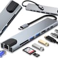 USB Hub 8-i-1 | 100W PD, Thunderbolt 3, 4K 60Hz HDMI, USB-C, SD, RJ45