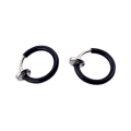 Miniatyrbillede 1 af 2: 2-pack sorte falske piercing ører læbe næse ring septum læbe ring sort