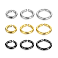 Miniatyrbillede 2 af 2: Falsk piercing ørering uden hul tyk ring guld 12mm guld