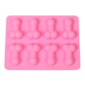 Miniatyrbillede 2 af 3: Sjove Isform Bakform Ice Cubes Penis-formet Ice Ice Cream Form Silicone pink