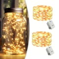 2st Batteridriven LED Ljusslinga Varm Vit 1m