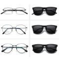 Miniatyrbillede 2 af 6: Polariserede Wayfarer Clip On Solbriller Flip Up Blå spejllinser blå