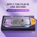 Miniatyrbillede 4 af 10: Nem installation af iPhone XS Privacy Screen Protector HD hærdet glas gennemsigtig