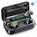 Miniatyrbillede 2 af 8: TWS F9-5 helt trådløse in-ear hovedtelefoner Superopladningssag sort