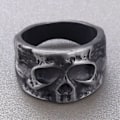 Miniatyrbillede 5 af 5: Skull Ring Sort 9