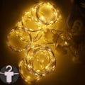 Miniatyrbillede 8 af 11: LED -gardin USB Light Loop med fjernbetjening 3m varm hvid gul