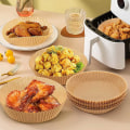 Miniatyrbild 4 av 9: Air Fryer Papper 100-pack - 20cm Engångspapper för Luftfritös Brun brun