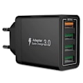 Miniatyrbild 7 av 10: Snabbladdare 4x USB Quick Charge 3.0 3.1A Svart