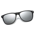 Miniatyrbillede 1 af 6: Polariserede Wayfarer Clip On Solbriller Flip Up Sølv spejllinser sølv