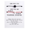 Miniatyrbilde 1 av 3: 2-pack par armbåndstau med steinperlarmbånd for par flerfarget