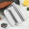 Miniatyrbilde 2 av 10: Smash Iron 100% rustfritt stål - Hamburger Press for grill og komfyr sølv