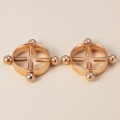 Miniatyrbillede 5 af 6: Falske brystpiercing uden huller brystvorte piercing brystvorte rosen guld
