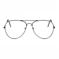 Miniatyrbillede 2 af 3: Sorte pilotbriller klart glas aviator klart glas sort