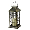 Miniatyrbillede 1 af 4: Rustik Solar lanterne til Have - Blok lys Solar lampe Udendørs sort