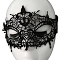 Miniatyrbillede 3 af 3: Venetiansk øjenmaske i blonder - tip maske maskeret halloween sort