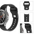 Pikkukuva 2 / 2: Galaxy Watch Silikonin rannekoru 20 mm 4/5 40/42/44/45 mm musta musta