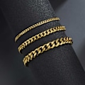 Pikkukuva 2 / 3: Säädettävä Pansan Link Chain -rannan kultaketju 3mm kulta