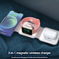 Pikkukuva 3 / 9: Taitettava langaton mobiililaturi 3-in-1 Magsafe White valkoinen