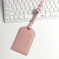 Miniatyrbillede 4 af 4: Bagage tag pu læder læderadresse tag til kuffert pink pink