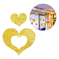 Miniatyrbillede 1 af 5: GlitterDraperi med hjerter Metallic Gold guld