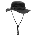 Miniatyrbillede 2 af 2: Hat med streng boonie hat brim sun hat sort sort one size