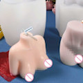 Miniatyrbillede 2 af 3: Formular til lys lys kvinde bust 3d 6 cm hvid