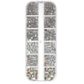 Rhinestone Nail Decorations Crystal - Ulike størrelser i aske flerfarget