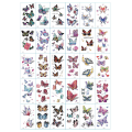 Pikkukuva 1 / 2: 30-pakkaus 3D-väärennetyt tatuoinnit Butterfly väliaikaiset hierot monivärinen