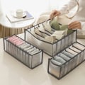 Miniatyrbilde 3 av 11: 3-pack garderobe arrangør lagring for undertøy byrå grå grå