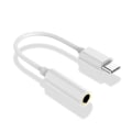 Miniatyrbild 1 av 2: Android USB C till AUX Adapter Ljudadapter för Hörlurar Högtalare vit