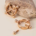 Miniatyrbillede 4 af 6: Falske brystpiercing uden huller brystvorte piercing brystvorte rosen guld