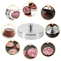 Miniatyrbillede 6 af 6: Hamburger Press Rustfrit Stål Hamburger Form sølv