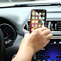 Miniatyrbild 3 av 6: USB-C Smart Trådlös Mobilladdare QI Mobilhållare för Bil silver