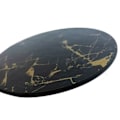 Miniatyrbillede 4 af 4: 4-pakke glas baserer sort marmor guld pu sort