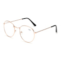 Miniatyrbillede 1 af 2: Retro Runde Reading Glasses Glasses Strength 2.0 Gold guld