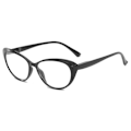 Miniatyrbillede 1 af 4: Pegede Sort Cat Eye Reading Glasses Strength 3.0 Briller sort
