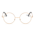 Miniatyrbillede 2 af 3: Retro Round Reading Glasses Gold Styrke 1.0 Briller guld