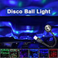 Miniatyrbild 8 av 8: Mini USB LED Discolampa för Bil Nattlampa svart