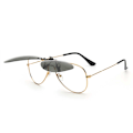 Miniatyrbillede 2 af 6: Clip-on Aviator solbriller pilot briller grønne grøn