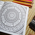 Miniatyrbild 4 av 5: Målarbok för Vuxna 128 Sidor - Zen Mandalas Mindfulness vit