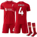 25-26 Liverpool Hemmabarn Fotbollströja Kit Nr 4 VIRGIL 22