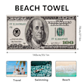 Miniatyrbild 6 av 8: Hot Dollar mikrofiber strandhandduk anpassad digitaltryck plus size handduk badhandduk M48 70*140