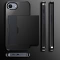 Miniatyrbillede 9 af 10: SKALO Armor Kortholder Cover til iPhone 17e - Sort Sort