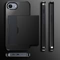 Miniatyrbillede 9 af 10: SKALO iPhone 16e Armor Kortholder Cover - Sort Sort