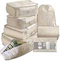 8-pack resväska organizer set - förvaringsväskor, packkuber, presenter beige Beige