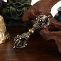 Miniatyrbillede 5 af 5: 2 stykker antik vintage støder samleobjekt energi spirituel enhed vajra messing