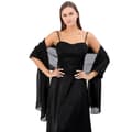 Miniatyrbillede 1 af 10: Aftenkjoler Sjal Dame Cape Wraps SORT SORT Sort Sort Black Black