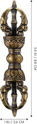 Miniatyrbillede 2 af 5: 2 stykker antik vintage støder samleobjekt energi spirituel enhed vajra messing